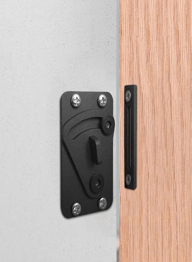 CCJH Sliding Barn Door Lock Gate Lock Pocket Wood Door Latches Black - Image 3